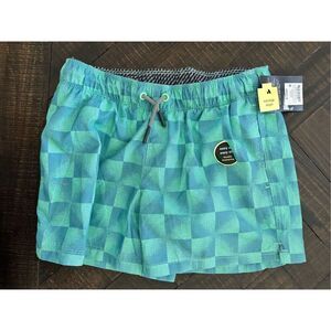 Boys Target Art Class Green Swim Trunks Shorts With Liner Size 8 Husky